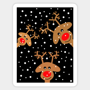 PEEK A Boo Merry Christmas Reindeer Sticker